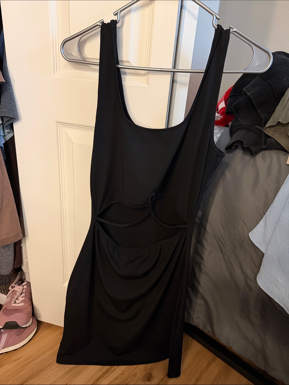 Women's Black Cutout Tank Dress